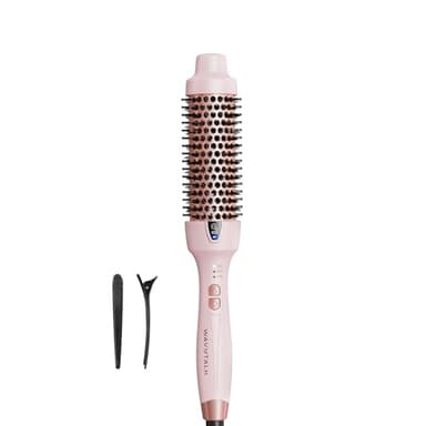 Wavytalk Thermobürste, Thermal Brush 38mm Ionische Lockenbürste erhitzt zur Erzeugung natürlicher Locken, Heiße Rundbürste für Blowout Express, EU-Plug Dual-Spannung.