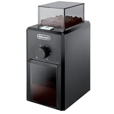 De'Longhi KG79 KG 79 Professionelle Kaffeemühle für bis zu 12 Tassen, Kunststoffgehäuse, schwarz