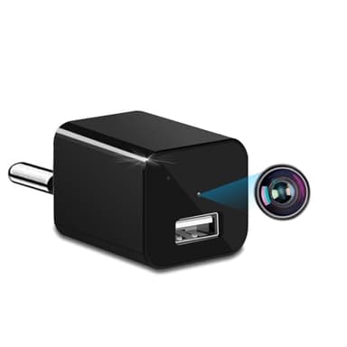 Überwachungskameras, HD 1080P Mini Kamera USB Ladegerät Überwachungskamera, Videorecorder, Kontinuierliche Aufzeichnung und Bewegungserkennung, USB Ladefunktion, Innen/Büro/Geschäft Überwachungskamera