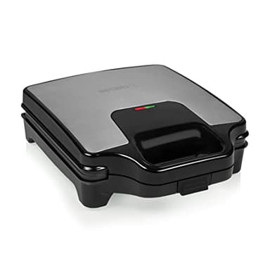 Princess Sandwichmaker Supreme XXL - für 4 Sandwiches - extra große Grillfläche 27,8 x 25,6 cm - 1 600 W - 127006, Schwarz