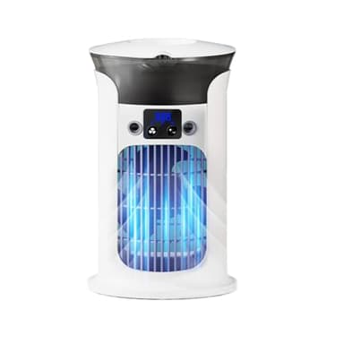 Mobile Klimaanlage Mini Klimagerät, Luftkühler mit 800ml Wassetank Verdunstungskühlung, Kleine Klimaanlage, Air Conditioner Portable, Mobile Klimagerät ohne Abluftschlauch Leise (Weiß)