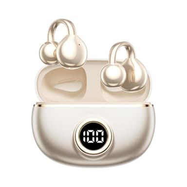 Open Ear Clip Bluetooth Kopfhörer kabellos mit Ohrclip Air Bone Conduction Wireless Open Earbuds Headphones Sportkopfhörer Bluetooth Knochenschall Kopfhörer Headset mit Bügel für Laufen Radfahren