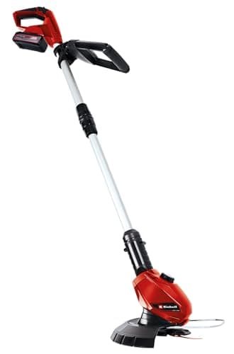 Einhell Akku-Rasentrimmer GE-CT 18 Li (1x 2,5 Ah) Power X-Change (18 V, Motorkopf drehbar und neigbar, Flowerguard, inkl. 20 Kunststoffmesser, inkl. 2,5 Ah Akku und Ladegerät)