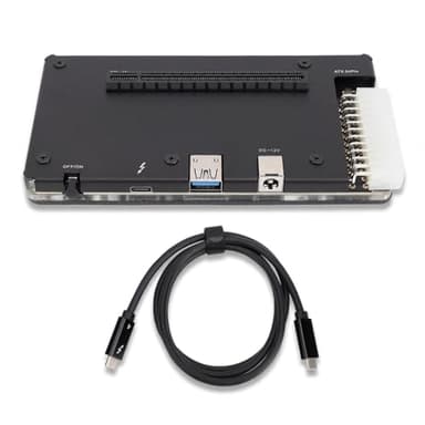 EIMSOAH Externes GPU-Gehäuse, 4 Grafikkarten-Dock, EGPU Station USB4.0, Kompatibel mit PCIe 16X-Steckplatz, für Grafikkarten, Laptops, Handheld-Konsolen