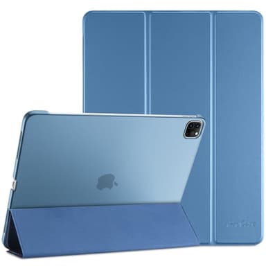 ProCase Hülle für 12,9" iPad Pro 2022/2021/2020/2018 (6/5/4/3 Gen), Schutzhülle Leicht Dünn Hart Smart Case Cover Kompatibel mit 12.9 Zoll iPad Pro -Blau