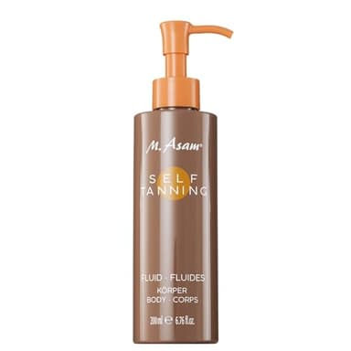 M. Asam SUN Self Tanning Fluid (200 ml) – Selbstbräuner Für Den Körper Mit Sofort- & Langzeit-Effekt, Natürlich Wirkende & Langanhaltende Bräune, Feuchtigkeitsspende Inhaltsstoffe