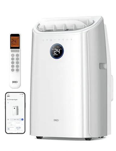 Dreo Tragbare Klimaanlagen, 10.000 BTU AC Einheit für Schlafzimmer mit Drainagefreier Kühlung, APP/Stimme/Fernbedienung, 24h Timer mit Ventilator & Luftentfeuchter, AC515S