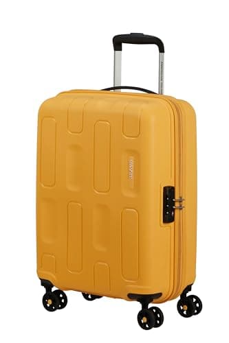American Tourister Ellipso - Handgepäck Koffer 55 x 40 x 20 cm - Hartschalen Kabinentrolley für die meisten Airlines inkl. Ryanair und EasyJet - 4 Rollen, TSA-Schloss, Leicht - 32 L - Gelb