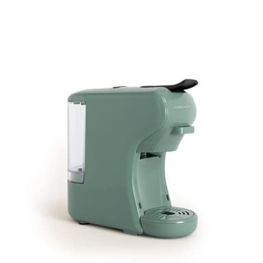 CREATE / POTTS/Kaffeemaschine für Multikapsel und gemahlenen Kaffee in Salbeigrün / 19bar, programmierbar, leicht und kompakt, 600ml-Tank, Thermoblock-Wassererhitzungssystem, 1450W