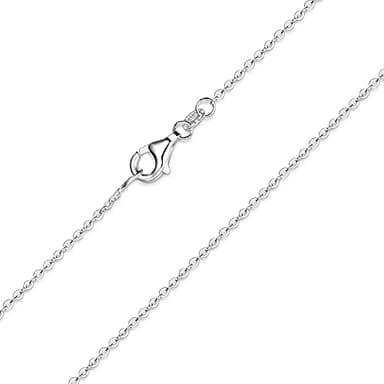 MATERIA feine Ankerkette 925 Sterling Silber - 1,2mm Halskette silber in 40 45 50 60 70 cm verfügbar #K30, Länge Halskette:45 cm