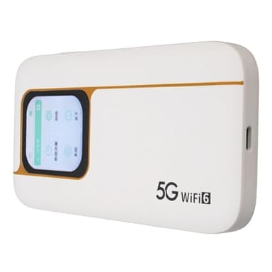Mobiler 5G-Hotspot, Tragbarer WiFi 6-Router mit 2,4 GHz und 5,8 GHz und SIM-Kartensteckplatz, 16 Verbundene Geräte, IP67, 7100 MAh, Touchscreen, Taschen-Hotspot für Unterwegs