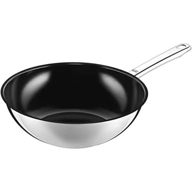Silit Wuhan Wokpfanne Induktion 28 cm, Wok Edelstahl beschichtet, backofenfest