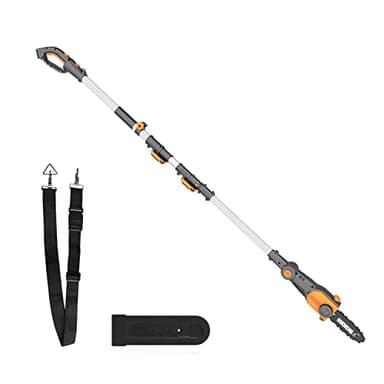 WORX Batteriebetrieben WG349E.9 Akku Teleskop-Hochentaster 20V - Praktische Kettensäge für Einsätze an schwer erreichbaren Stellen im Garten - Ohne Akku und Ladegerät, Schwarz