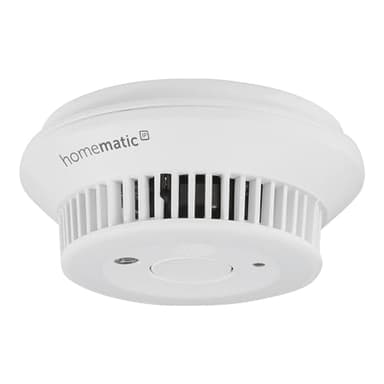 Homematic IP Smart Home Rauchwarnmelder mit Q-Label, Rauchmelder alarmiert lokal über die Sirene und per Push-Benachrichtigung in der Smartphone-App, integrierte LED-Notbeleuchtung, 142685A0