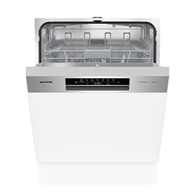 Gorenje GI 642 D60X Teilintegrierbarer Geschirrspüler/60 cm/14 Maßgedecke/2 Körbe/6 Programme/TotalDry/3 in 1 Funktion/Speed Wash/Gläser-Programm/vollständiger Überlaufschutz,739659,Silber/Schwarz