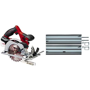 Einhell Akku-Handkreissäge TE-CS 18/150 Li - Solo Power X-Change (Lithium Ionen, Schnitttiefe + Neigungswinkel werkzeuglos einstellbar, LEDs, inkl. Führungsschiene, ohne Akku und Ladegerät)