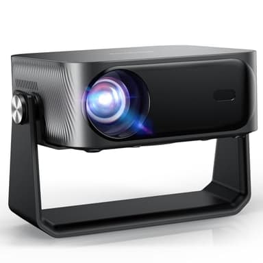 [30000 Lumen/Autofokus & Trapezkorrektur] 4K Smart Beamer mit Netflix-App & Kinoähnlichem Sound, WiFi 6＆ Bluetooth 5.3, HDR10+, intelligenter tragbarer Projektor mit schwenkbarer Heimkino Beamer