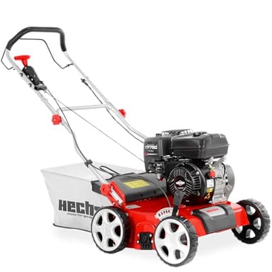 HECHT 2-IN-1 Benzin Vertikutierer/Lüfter für optimale Rasenpflege – 4,2 kW / 5,7 PS – 40 cm Arbeitsbreite – 45 l Fangkorb – mit 2 Walzen für effektives entfernen von Moos und Unkraut im Rasen
