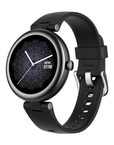 SHANG WING Lynn Smartwatch Damen,1.1 Zoll Klein Touchscreen Fitnessuhr Damen,Klein Stilvoll Fitnessuhr mit Schrittzähler Schlafmonitor SpO2-Überwachung Pulsuhr Smartwatch für Android iOS