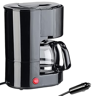 Rosenstein & Söhne Kaffeemaschine 12V: Kfz-Filterkaffee-Maschine, bis zu 3 Tassen, 650 ml, 12 Volt, 170 Watt (Camping Kaffeemaschine, 12 Volt, Wasserkocher)