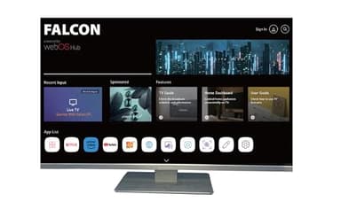Falcon 22 Zoll Full HD LED Fernseher LG WebOS SMART WiFi Camping Wohnmobil 12V/24V,DVD Player, Bluetooth, HDMI, USB, Paramount Plus, Magenta, Netflix, Prime Video, Disney Plus, DAZN, IPTV Streaming