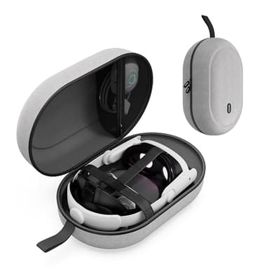 Syntech Groß Tragetasche Kompatibel mit Meta Quest 3S/Oculus Quest 3/2/Pro/Pico 4 Zubehör VR Headset mit Elite Strap, Touch Controllern und anderem, Hohe Kapazität für Lagerung und Reisen(Grau)