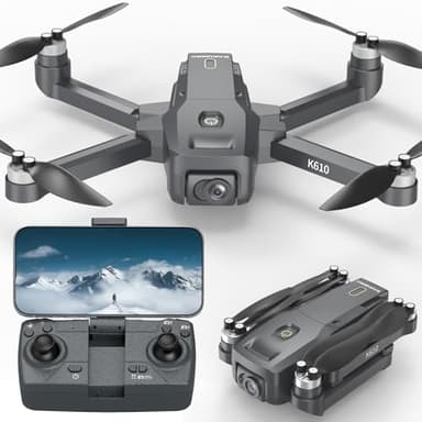 Drohne GPS Professional mit 4K Kamera Adult,Follow Me RC Drohnes GPS Auto Return Home,Drohne Beginner Lange Flugzeit Bürstenlose im Kreisflug,Alarm Bei Niedrigem Batteriestand,Unter 249g