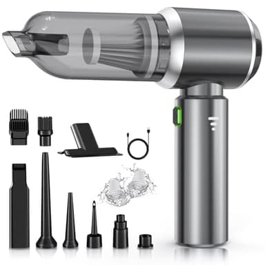 NVKHG Handstaubsauger, Handstaubsauger Akku, 18000Pa Autostaubsauger mit Bürstenloser Motor, 3-Gang Mini Staubsauger, Auto Kabellos Staubsauger für Büro Genutzt, Haus, Küche, Tierhaare