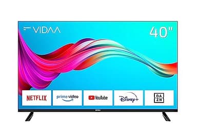 DYON Smart 40 VX-2-40 Zoll (100 cm) Full HD Smart TV mit HD Triple Tuner (DVB-C/-S2/-T2), App Store, Prime Video, Netflix, YouTube, DAZN, Disney+, Hotelmodus