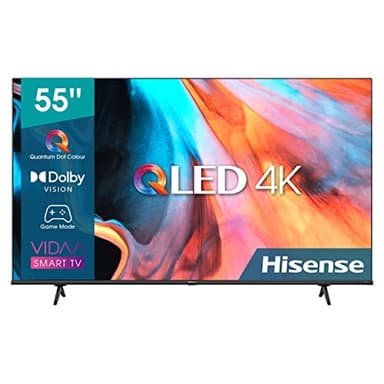 Hisense 55E7HQ Hisense QLED Smart-TV 139cm (55 Zoll) Fernseher (4K, HDR10, HDR10+ decoding, HLG, Dolby Vision, DTS Virtual, 60Hz Panel, Bluetooth, Alexa Built-in, VIDAA Voice)