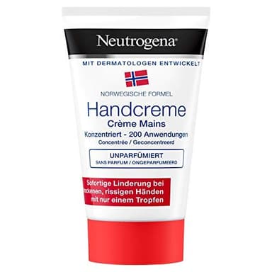 Neutrogena Norwegische Formel Handcreme konzentriert unparfümiert Feuchtigkeitscreme bei sehr trockenen, rissigen Händen, 50 ml (1er Pack)