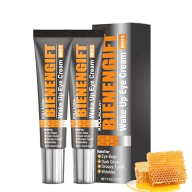 2PCS Bienengift Augencreme, Bienengiftsalbe Gegen Falten & Augenringe, Männer Augencreme Gegen Tränensäcke & Schwellungen, Anti Aging Pflege mit Propolis & Kollagen