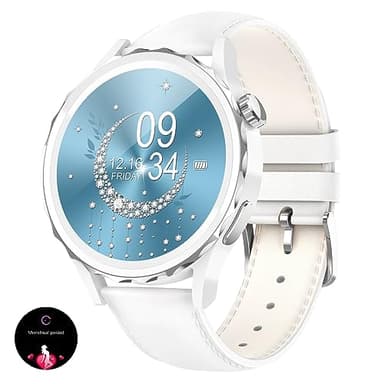 Smartwatch Damen mit Telefonfunktion,IP68 Wasserdicht Schrittzähler Uhr Damen mit Menstruationszyklus Blutdruckmessung Pulsuhr Schlafmonitor,100+ Sportmodi Fitnessuhr für Android iOS