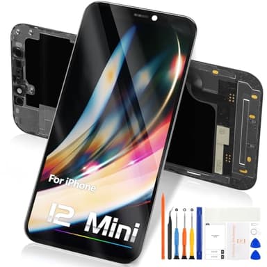 LCD für iPhone 12 Mini Display - Bildschirm Ersatz für iPhone 12 Mini 12Mini LCD Display Touchscreen Digitizer mit Reparaturwerkzeug-Kits 5,4 Zoll A2399 A2176 A2398