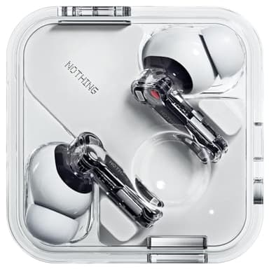 Nothing Ear kopfhörer kabellos Bluetooth mit ChatGPT-Integration, Hi-Res-Audio, Aktive Geräuschunterdrückung, Fortgeschrittener Equalizer, und bis zu 40,5 Stunden Wiedergabezeit - Weiß