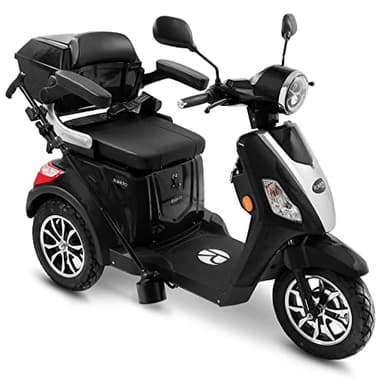 Rolektro E-Trike 25 V.3 Pro Dreirad Schwarz - 1000W Elektromobil - 70km Reichweite - herausnehmbarer Lithium Akku - Seniorenmobil mit Straßenzulassung