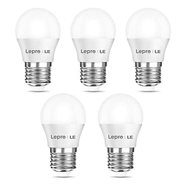 Lepro E27 LED Warmweiss Glühbirne, 2.5 Watt G45 LED Lampe E27, ersetzt 25W Halogenlampe, 250 Lumen Leuchtmittel, 2700 Kelvin Warmweiß, 180° Abstrahlwinkel Energiesparlampe, 5 Stück