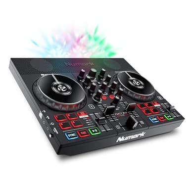 Numark party Mix Live DJ Controller Mischpult mit Eingebauten Lautsprechern, Lichtshow; Unterstützt Direktes Streaming von TIDAL, SoundCloud u. Mehr