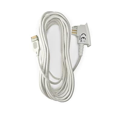 COXBOX Premium DSL Kabel Fritzbox, Speedport, Easybox - TAE Textilkabel RJ45 weiß mit verbessertem Knickschutz - VDSL ADSL WLAN Router-Kabel mit galvanischer Signatur (10 Meter)