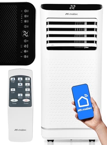 MalTec Klimaanlage Mobiles Klimagerät Luftentfeuchter 2,6 kW App WiFi IcePRO2600 bis 22l/Tag Entfeuchter, Schlafmodus - Tuya Smart App - Energieeffizient [Energieklasse A] Kühlen Trocken Ventilation