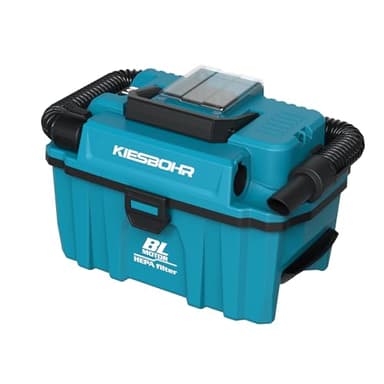 KIESBOHR Werkstatt Akku-Nass-Trockensauger Kompatibel mit Makita 18V Akku, 10L Trocken / 7.5L Nass, 15kPa Saugkraft, HEPA-Filter, Blasfunktion, CSV001 mit 2 m-Schlauch & Zubehör (ohne Akku)
