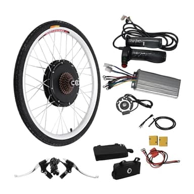 Dekltus 26 Zoll Elektrisches Fahrrad-Umbausatz, 1000W E-Bike Conversion Kit Elektro-Fahrrad Kit Geschwindigkeit 55 km/h mit Griffe und 7-Gang-Schwungrad, Hinterrad Elektrofahrrad Motor