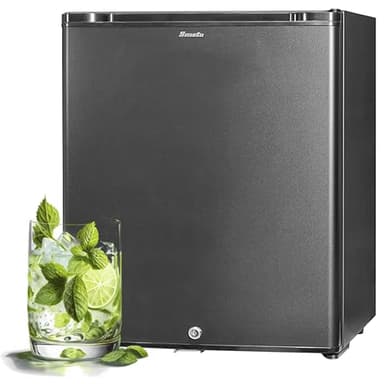 SMETA 30L Kühlschrank 12v Wohnwagen, Absorber Leiser Kühlschrank, Camper kühlschrank 230v für Wohnmobil Camping, Auto, Camper, LKW, Wohnwagen, Hotel, Zimmer, Schwarz, 0-10° C