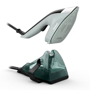 Tefal Duo Power 2-in-1 Bügeleisen und Dampfglätter, 1700 W, 25 g/Min. Dampfmenge, 100 g/Min. extra Dampfstoß, leichtes Handteil, 30 Sek. Aufheizzeit, Eukalyptus/Schwarz, JF4031E0