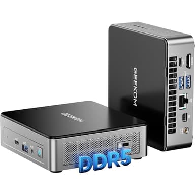 GEEKOM Mini PC Air12 mit Intel N150, 16GB DDR5 RAM 512GB PCIe SSD, 3-Jahre-Abdeckung, Mini Desktop Computer mit SD-Kartenleser, Win 11, 4K UHD(HDMI+DP), Kompakter Micro PC für Büro/Schule/Heimkino