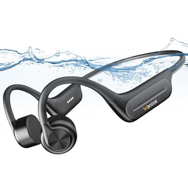 Wantek Knochenschall Kopfhörer Bluetooth 5.3,Open Ear Schwimmen Kopfhörer Eingebaute 32GB Speicher MP3,Kabellos Sport Kopfhörer IP68 Wasserdicht für Läuft Radfahren Trainieren Wandern Schwimmen