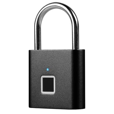 Fingerabdruck Schloss: Smart Schloss Wasserdicht, Schloss mit Fingerabdruck, Fingerabdruck Vorhängeschloss, Schloss mit Fingerabdruck USB-Aufladung,Vorhängeschlöss für Fitnessstudio,Gepäck (Schwarz)