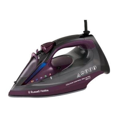 Russell Hobbs Dampfbügeleisen, Keramik-Antihaft-Bügelsohle,195g Dampfstoß, 50g variabler Dampf, 380ml Wassertank,Selbstreinigung,Anti-Kalk-&Anti-Tropf-Funktion,Farbkontrollleuchte, 2800W, 27281-56