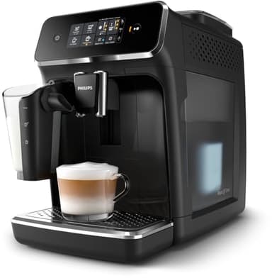 Philips Domestic Appliances 2200 Serie EP2231/40 Kaffeevollautomat, 3 Kaffeespezialitäten (LatteGo Milchsystem) 1500 Watt, 1.8 Liter, 37.1 x 24.6 x 43.4 cm, Klavierlack-schwarz