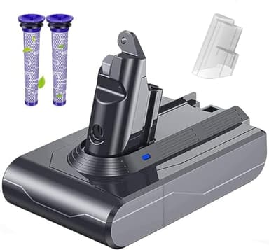 V6 Ersatzakku für Dyson V6 Akku Kompatibel mit DC62 DC58 DC59 DC61 DC62 Animal DC72 DC74 SV03 SV04 SV05 SV06 SV07 SV09 967810-23 967810 Handstaubsauger +2Pcs Filter